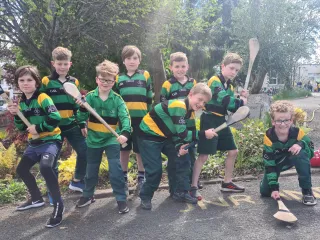 boys playing hurling